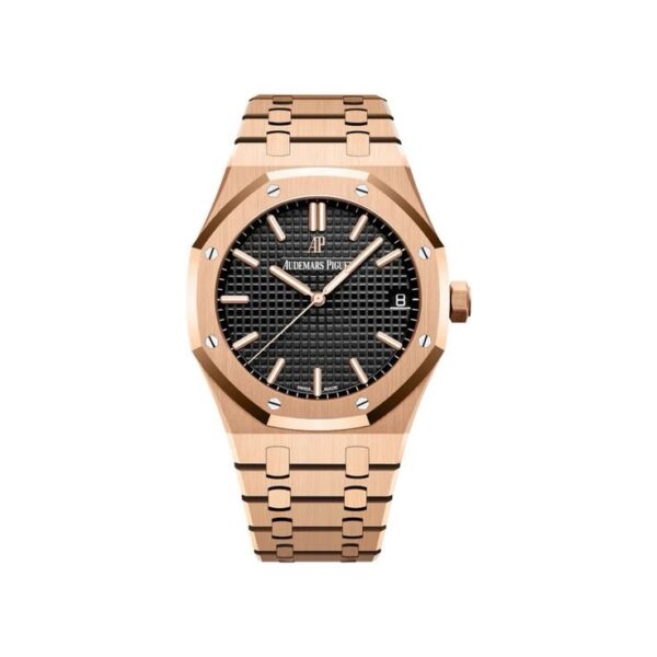 Audemars Piguet Royal Oak Offshore Rosegold Black Dial Metal Chain Swiss ETA 1:1 Automatic Movement Men’s Watch - Image 2