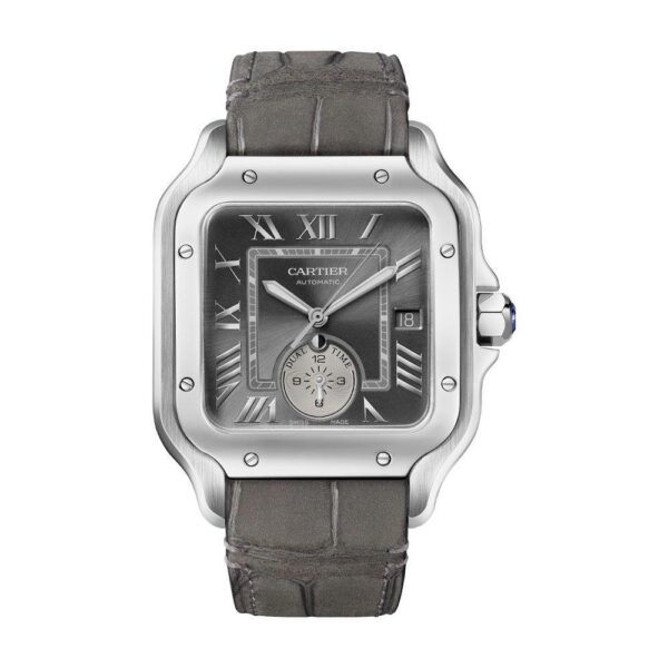 Cartier De Santos Dual Time Grey Premium Automatic Men’s Watch - Image 2