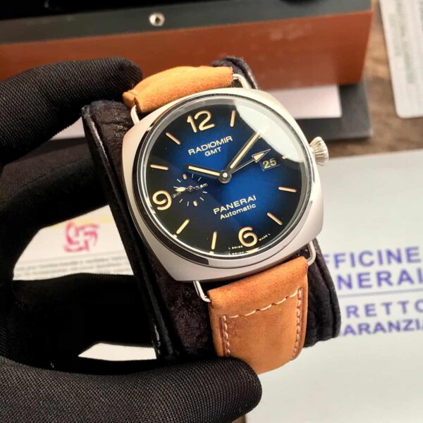 Luminor Panerai GMT Power Reserve Automatic Blue Dial Mens Watch