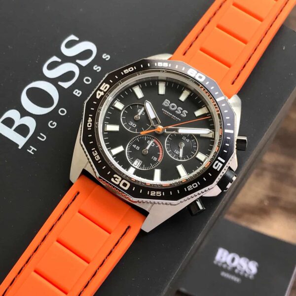 HUGO BOSS 1513970 Orange Silicon Men’s Watch - Image 5