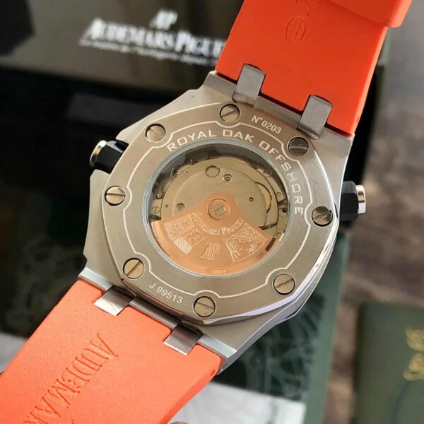 Audemars Piguet Royal Oak Offshore  Stainless Steel Orange Dial Automatic Mens Watch - Image 8