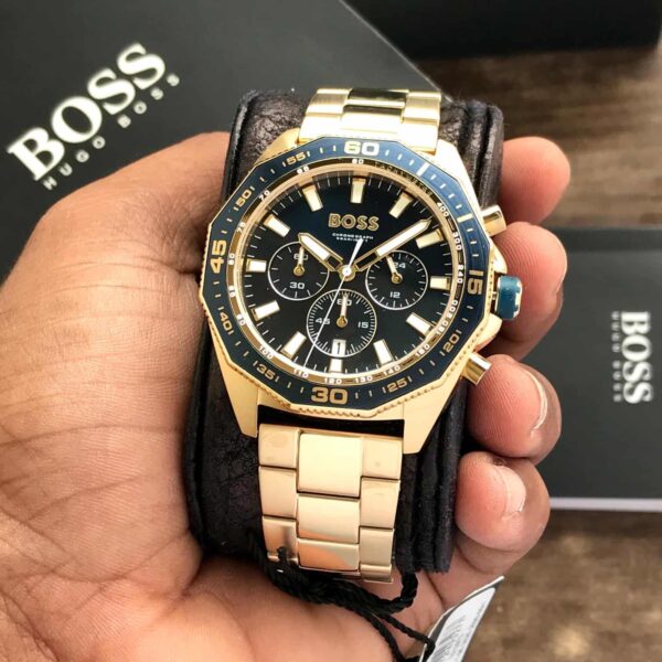 Hugo Boss 1513973  Gold Blue Dial Chronograph Men’s Watch