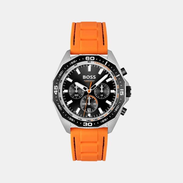 HUGO BOSS 1513970 Orange Silicon Men’s Watch - Image 2