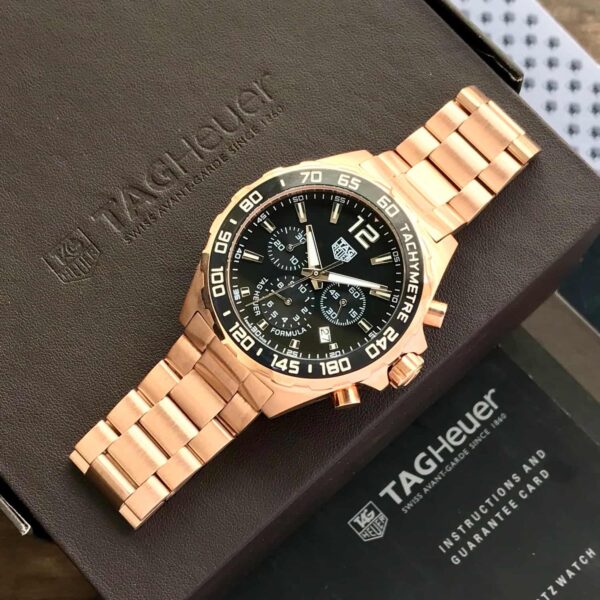 Tag Heuer Formula 1 Rosegold Black Dial Japanese Mens Watch - Image 3