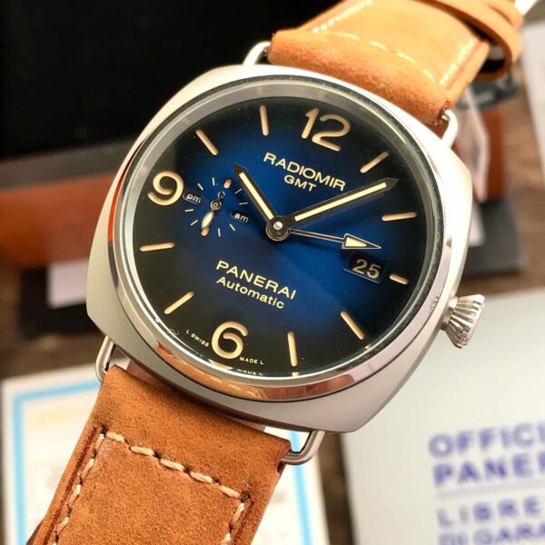 Luminor Panerai GMT Power Reserve Automatic Blue Dial Mens Watch - Image 3