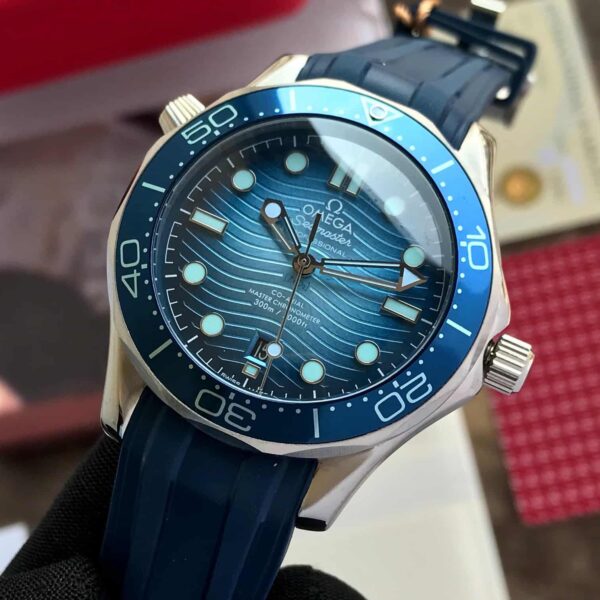 Omega Seamster Silver Blue Diver Japanese Automatic Mens Watch - Image 4