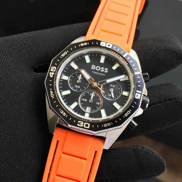 HUGO BOSS 1513970 Orange Silicon Men’s Watch - Image 7