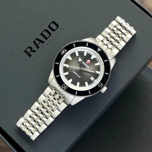 Rado Captain Cook Silver Grey Dial Automatic Men’s Watch - Image 4