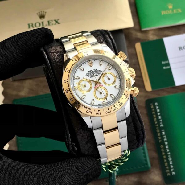 Rolex Daytona Two Tone White Dial Automatic Mens Watch - Image 4