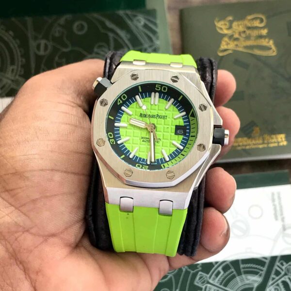 Audemars Piguet Royal Oak Offshore Diver Watch Green Dial 42mm Automatic Mens Watch