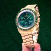 Omega Speedmaster Moonwatch Professional Golden Green Dial Swiss ETA Automatic Men’s Watch - Image 3
