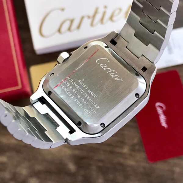 Cartier De Santos Stainless Steel Grey Dial Dual Time Premium Automatic Men’s Watch - Image 6