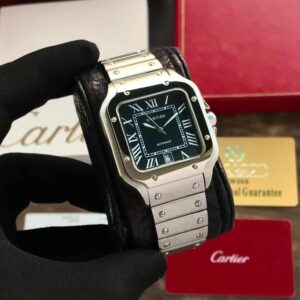 Cartier De Santos Stainless Steel Black Dial Automatic Men’s Watch