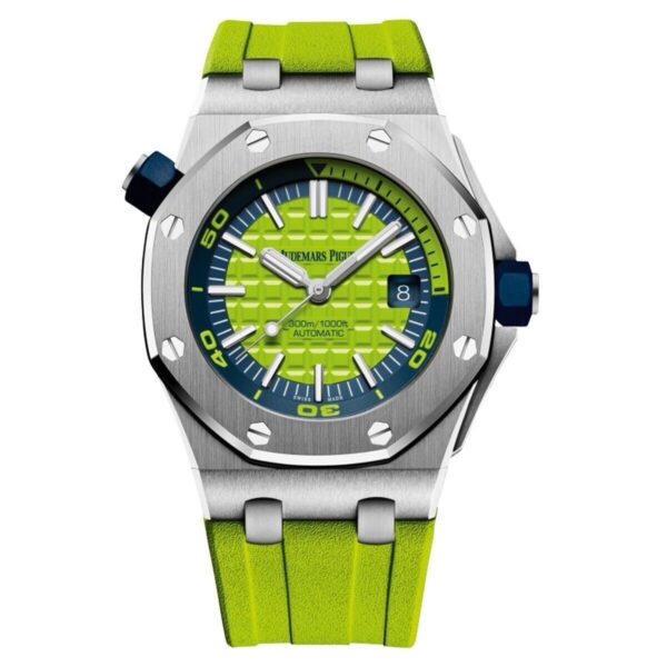 Audemars Piguet Royal Oak Offshore Diver Watch Green Dial 42mm Automatic Mens Watch - Image 2