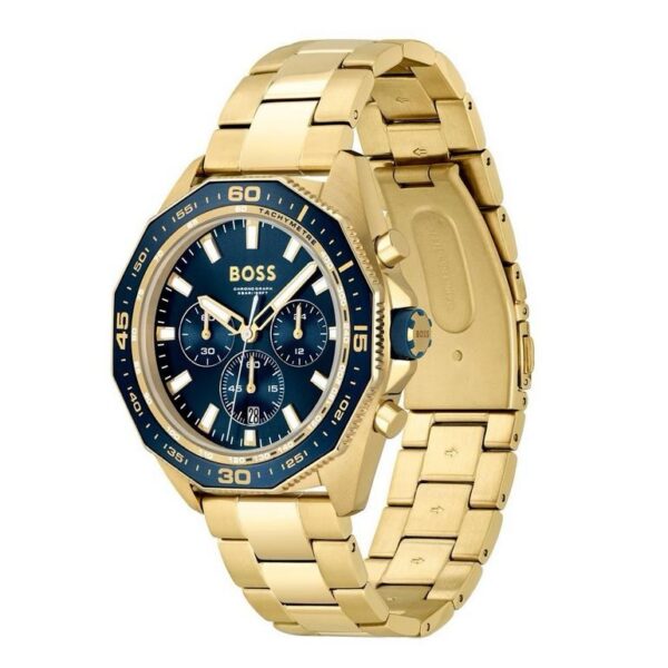 Hugo Boss 1513973  Gold Blue Dial Chronograph Men’s Watch - Image 3