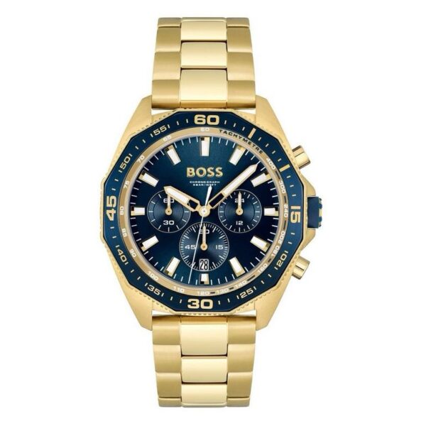 Hugo Boss 1513973  Gold Blue Dial Chronograph Men’s Watch - Image 2