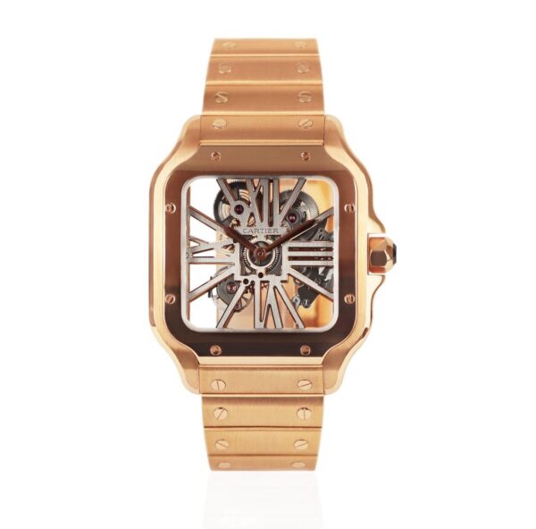 Cartier Santos De Skeleton Rosegold Automatic Men's Watch - Image 2