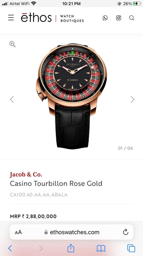 Jacob & Co. Casino Tourbillon Rose Gold Swiss Made Men's Watch - Image 2