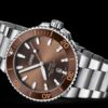 Oris Aquis Date Authentic Automatic Silver Brown Dial Men's Watch - Image 3