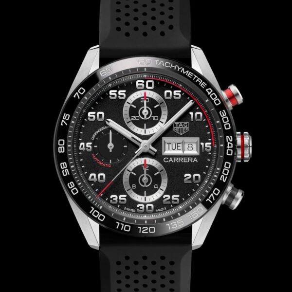 Tag Heuer Carrera Steel & Ceramic Automatic Black Fiber Men’s Watch - Image 4