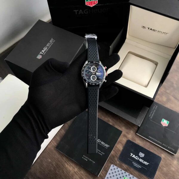 Tag Heuer Carrera Steel & Ceramic Automatic Black Fiber Men’s Watch - Image 11