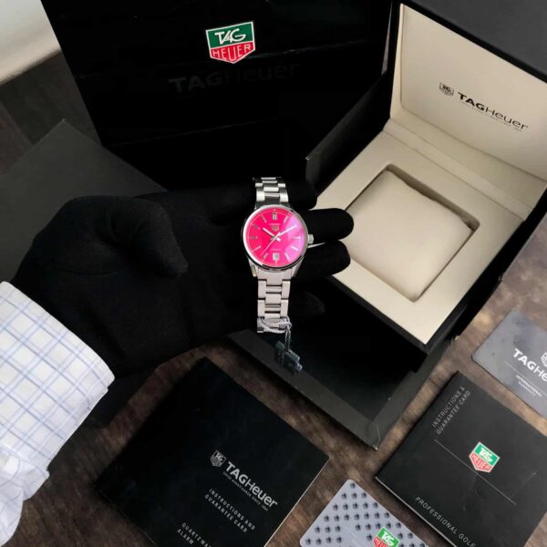 Tag Heuer Grand Carrera Stainless Steel Pink Dial Automatic Watch For Women’s - Image 13