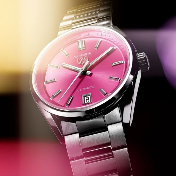 Tag Heuer Grand Carrera Stainless Steel Pink Dial Automatic Watch For Women’s - Image 6