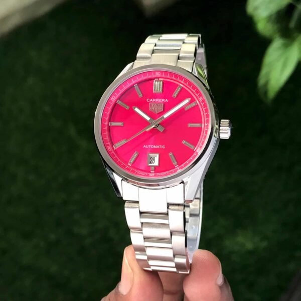 Tag Heuer Grand Carrera Stainless Steel Pink Dial Automatic Watch For Women’s - Image 3