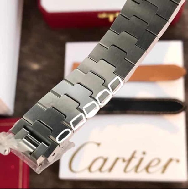 Cartier Santos De Silver Brown Swiss ETA Movement Automatic Men’s Watch - Image 11