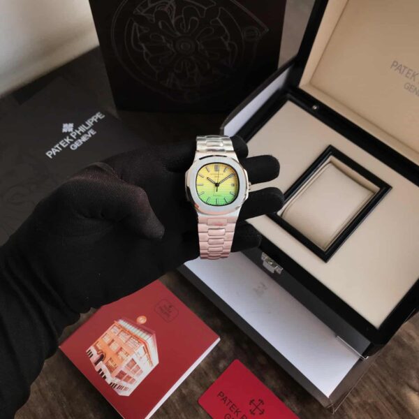 Patek Philippe Nautilus Tiffany Yellow Green Dial Edition Automatic Mens Watch - Image 6