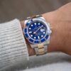 Rolex Submariner Two Tone Blue Dial Swiss ETA Automatic Men’s Watch - Image 5