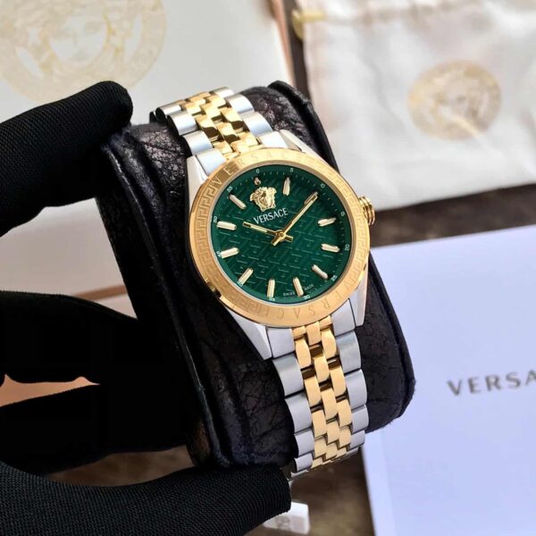 Versace V-Cody Lady Japanese Two Tone Green Dial Women’s Watch