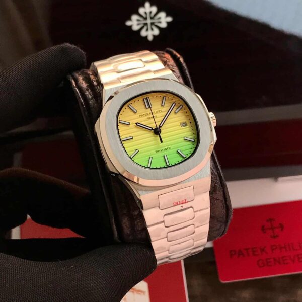 Patek Philippe Nautilus Tiffany Yellow Green Dial Edition Automatic Mens Watch - Image 3