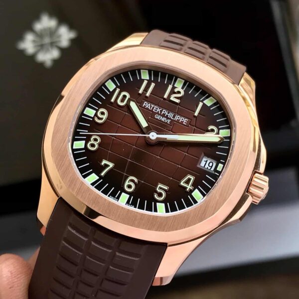 Patek Philippe Aquanaut 5167R Rosegold Brown Dial Swiss ETA Automatic Mens Watch - Image 6