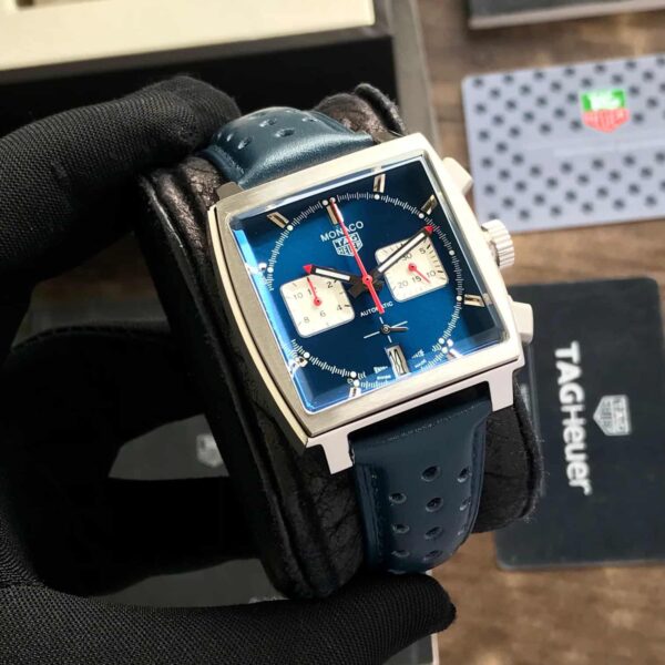 Tag Heuer Monaco Limited Edition Blue Japanese Mens Watch - Image 5