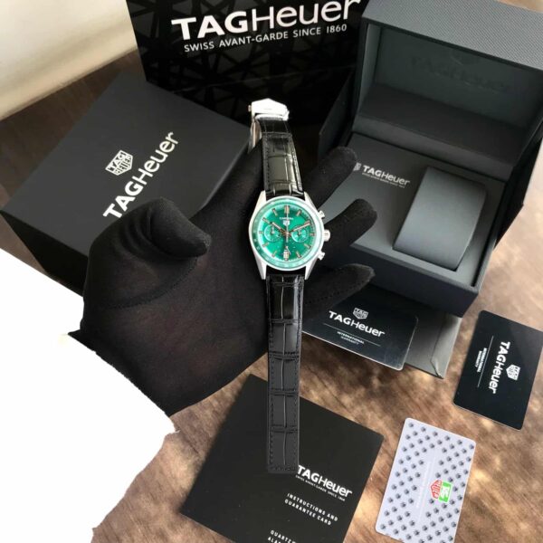 Tag Heuer Carerra Stainless Steel Green Dial Japanese Men's Watch - Image 8