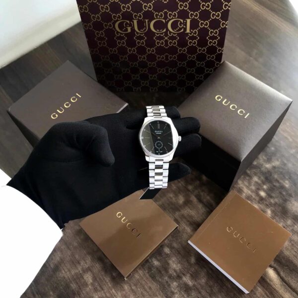 Gucci G-Timeless 40mm Silver Black Dial Automatic Mens Watch - Image 7