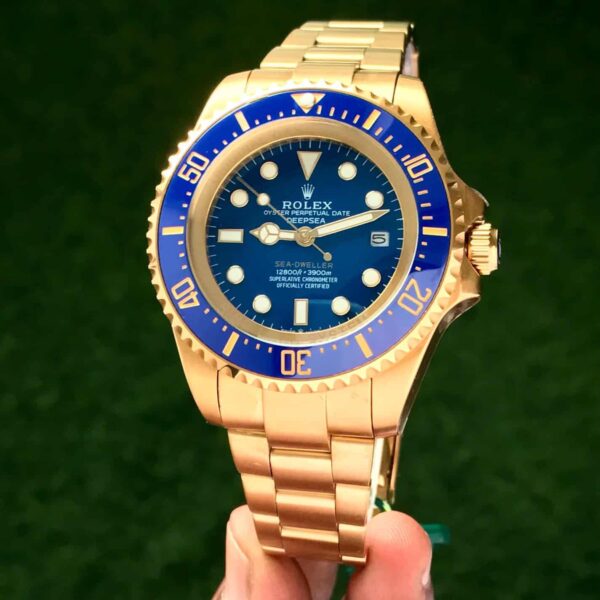 Rolex Deepsea Premiums 43 Gold Blue Dial Automatic Mens Watch - Image 3