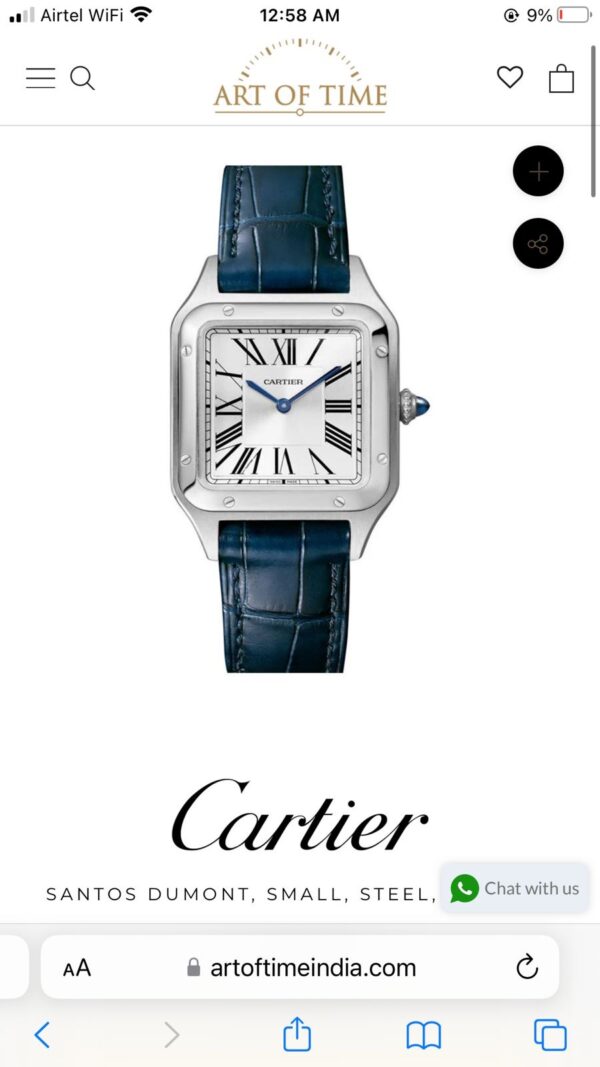 Cartier Santos Dumont Premium Silver White Dial Unisex Watch - Image 3