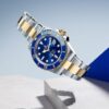 Rolex Submariner Two Tone Blue Dial Swiss ETA Automatic Men’s Watch - Image 3