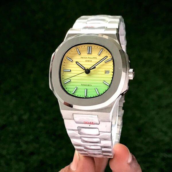 Patek Philippe Nautilus Tiffany Yellow Green Dial Edition Automatic Mens Watch - Image 2