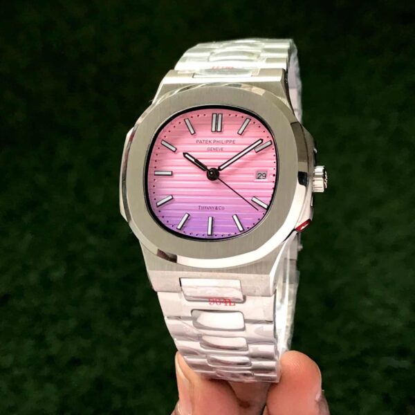 Patek Philippe Nautilus Pink White Tiffany Edition Automatic Mens Watch - Image 2