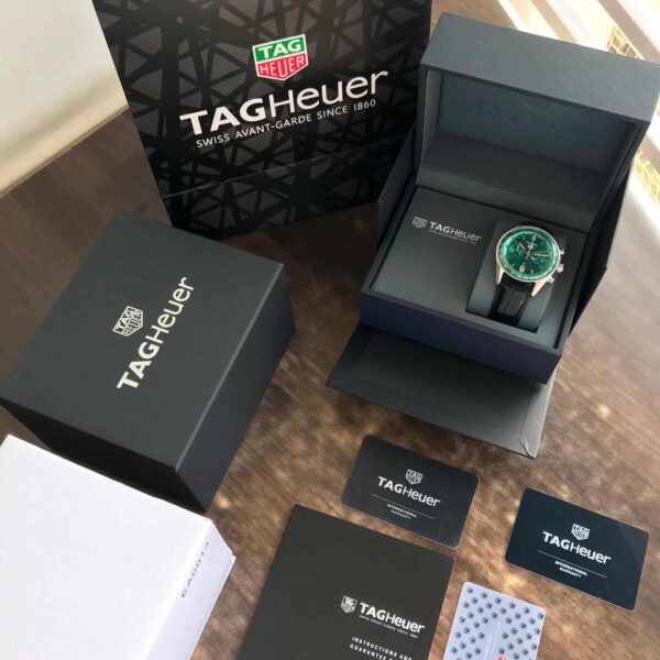 Tag Heuer Carerra Stainless Steel Green Dial Japanese Men's Watch - Image 7