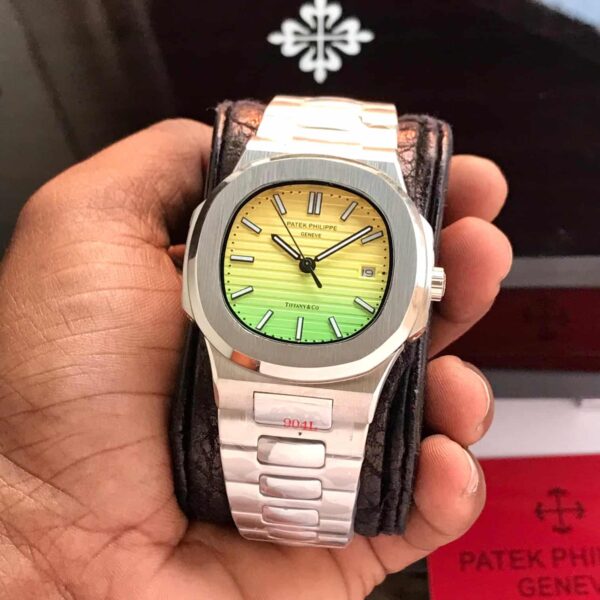 Patek Philippe Nautilus Tiffany Yellow Green Dial Edition Automatic Mens Watch