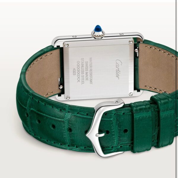 Cartier Tank Must Japanese Premium Medium  Silver Green Unisex Watch - Image 9