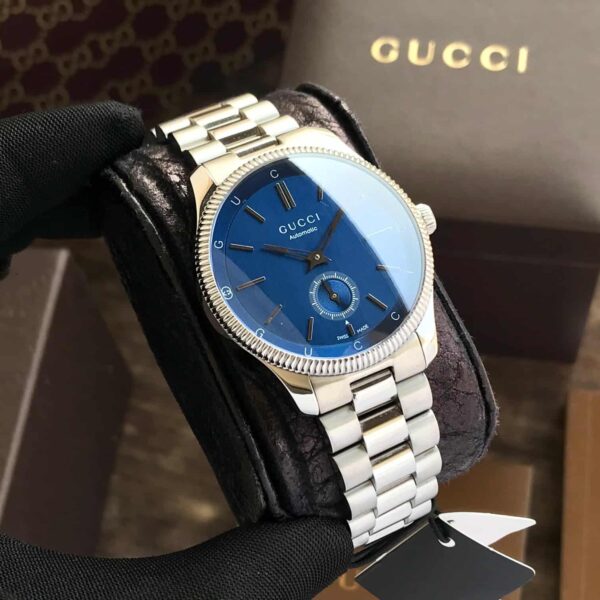 Gucci G-Timeless Blue Dial Stainless Steel Mens Automatic Watch