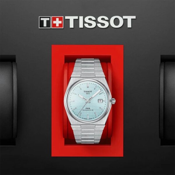 Tissot PRX Poweromatic Steel Ice Blue Tiffany Edition 100% Authentic Mens Watch - Image 8