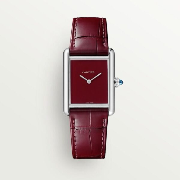 Cartier Tank Must Japanese Large Silver Red Unisex  Watch - Image 2