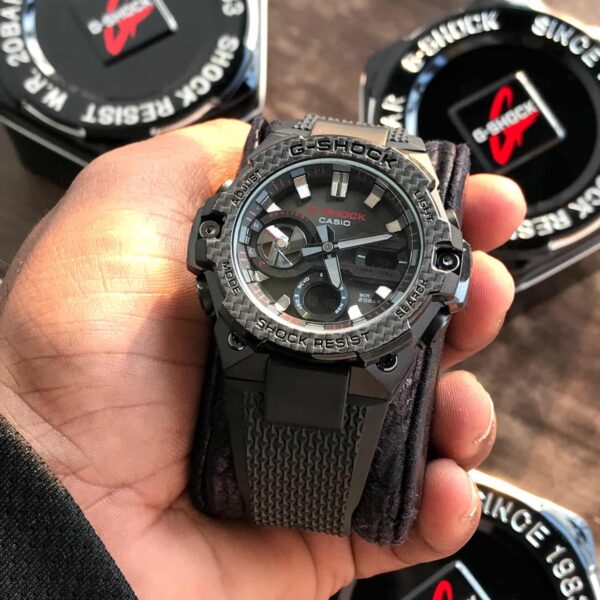 Casio Gshock B-400 Round Full Black Mens Watch