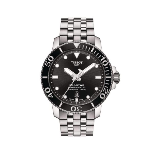 Tissot Seastat Poweromatic 80 Silver Black Dial Automatic Men’s Watch - Image 2